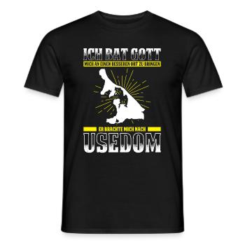 Ich Bat Gott Mich An Einen Besseren Ort Zu Bringen - Männer T-Shirt - Schwarz - Vorne - AI Model Male 178 light (178cm)