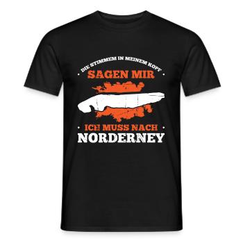 Die Stimmem In Meinem Kopf Sagen Mir Norderney - Männer T-Shirt - Schwarz - Vorne - AI Model Male 178 light (178cm)