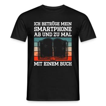 Ich Betrüge Mein Smartphone Ab Und Zu Mal - Männer T-Shirt - Schwarz - Vorne - AI Model Male 178 light (178cm)