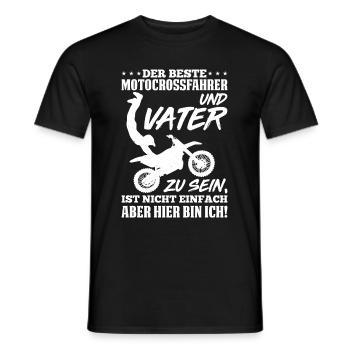 Der Beste Motocrossfahrer Und Vater Zum Vatertag - Männer T-Shirt - Schwarz - Vorne - AI Model Male 178 light (178cm)