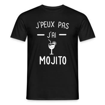 Je peux pas j'ai mojito - T-shirt homme - noir - Devant - AI Model Male 178 light (178cm)