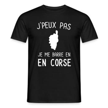 Je peux pas je me barre en corse - T-shirt homme - noir - Devant - AI Model Male 178 light (178cm)