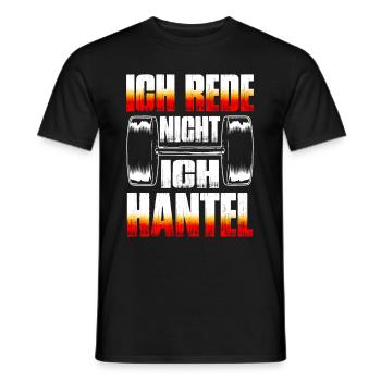 Ich Rede Nicht Ich Hantel Fitness Bodybuilding - Männer T-Shirt - Schwarz - Vorne - AI Model Male 178 light (178cm)