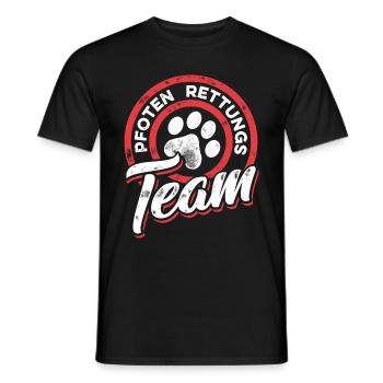 Pfoten Rettungs Team Tierrettung Tierschutz - Männer T-Shirt - Schwarz - Vorne - AI Model Male 178 light (178cm)