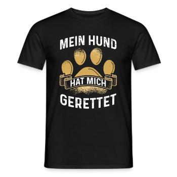 Mein Hund Hat Mich Gerettet Hunde Besitzer - Männer T-Shirt - Schwarz - Vorne - AI Model Male 178 light (178cm)