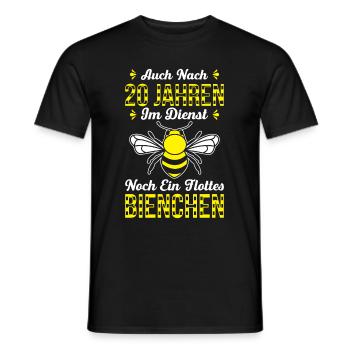 Nach 20 Jahren Dienst Noch Ein Flottes Bienchen - Männer T-Shirt - Schwarz - Vorne - AI Model Male 178 light (178cm)