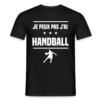 Je Peux Pas J'ai handball humour handballeur - T-shirt homme - noir - Devant - AI Model Male 178 light (178cm)
