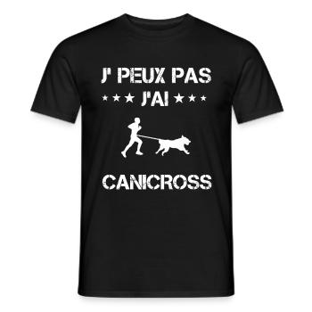 Je peux pas j'ai canicross cadeau canicross - T-shirt homme - noir - Devant - AI Model Male 178 light (178cm)
