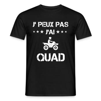 Je peux pas j'ai quad cadeau conducteur - T-shirt homme - noir - Devant - AI Model Male 178 light (178cm)
