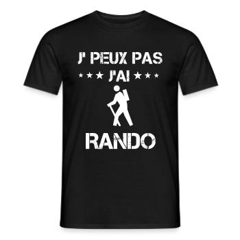 Je peux pas j'ai randonnée cadeau randonneur - T-shirt homme - noir - Devant - AI Model Male 178 light (178cm)