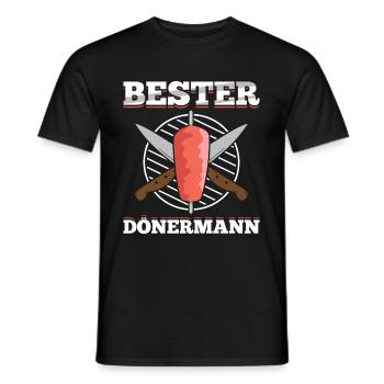 Bester Dönermann Döner Kebab Geschenk - Männer T-Shirt - Schwarz - Vorne - AI Model Male 178 light (178cm)