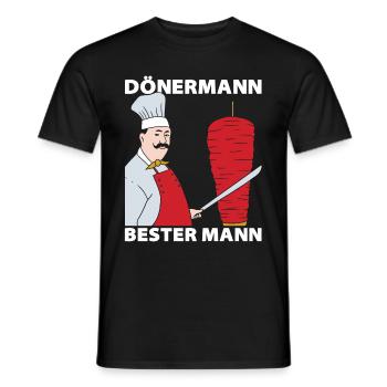 Dönermann Bester Mann Döner Kebab Geschenk - Männer T-Shirt - Schwarz - Vorne - AI Model Male 178 light (178cm)