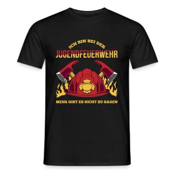 Ich Bin Bei Der Jugendfeuerwehr Mehr Gibt Es Nicht - Männer T-Shirt - Schwarz - Vorne - AI Model Male 178 light (178cm)