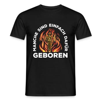 Manche Sind Einfach Dafür Geboren Jugendfeuerwehr - Männer T-Shirt - Schwarz - Vorne - AI Model Male 178 light (178cm)