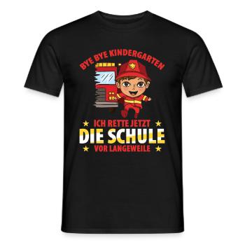 Bye Bye Kindergarten Ich Rette Jetzt Die Schule Vo - Männer T-Shirt - Schwarz - Vorne - AI Model Male 178 light (178cm)