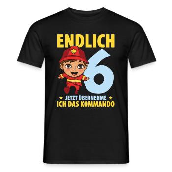 Endlich 6 Jetzt Übernehme Ich Das Kommando - Männer T-Shirt - Schwarz - Vorne - AI Model Male 178 light (178cm)