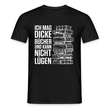 Ich Mag Dicke Bücher Und Kann Nicht Lügen Geschenk - Männer T-Shirt - Schwarz - Vorne - AI Model Male 178 light (178cm)
