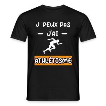 je peux pas j'ai athlétisme cadeau athlétisme - T-shirt homme - noir - Devant - AI Model Male 178 light (178cm)