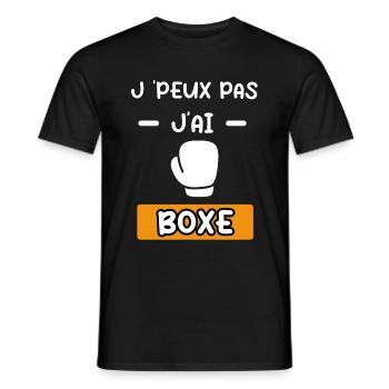 je peux pas j'ai boxe gants cadeau boxe - T-shirt homme - noir - Devant - AI Model Male 178 light (178cm)