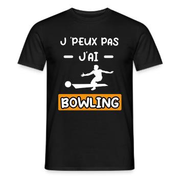 je peux pas j'ai bowling cadeau bowling - T-shirt homme - noir - Devant - AI Model Male 178 light (178cm)