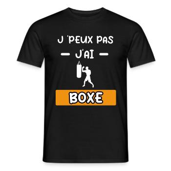 je peux pas j'ai boxe cadeau boxe - T-shirt homme - noir - Devant - AI Model Male 178 light (178cm)