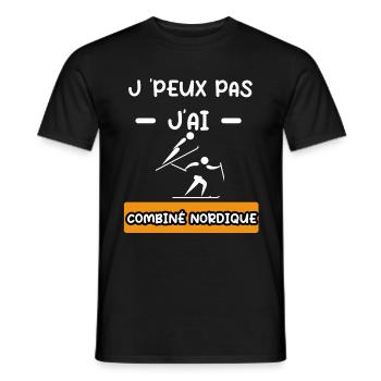 je peux pas j'ai combiné nordique cadeau ski - T-shirt homme - noir - Devant - AI Model Male 178 light (178cm)