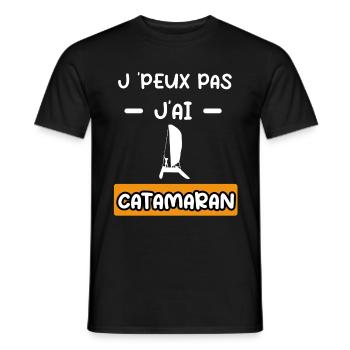 je peux pas j'ai catamaran cadeau catamaran - T-shirt homme - noir - Devant - AI Model Male 178 light (178cm)