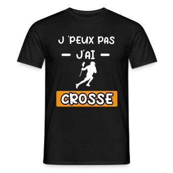 je peux pas j'ai crosse cadeau crosse - T-shirt homme - noir - Devant - AI Model Male 178 light (178cm)