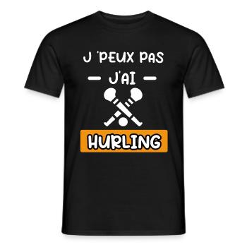 je peux pas j'ai hurling cadeau hurling - T-shirt homme - noir - Devant - AI Model Male 178 light (178cm)