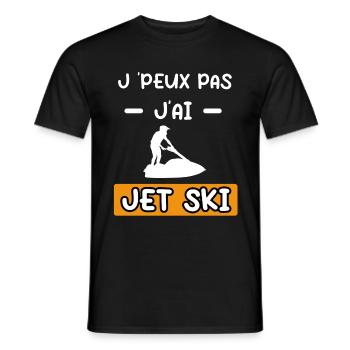 je peux pas j'ai jet ski cadeau jet ski - T-shirt homme - noir - Devant - AI Model Male 178 light (178cm)