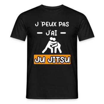je peux pas j'ai ju jitsu cadeau ju jitsu - T-shirt homme - noir - Devant - AI Model Male 178 light (178cm)