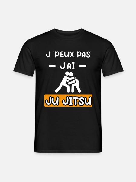 je peux pas j'ai ju jitsu cadeau ju jitsu - T-shirt homme - noir