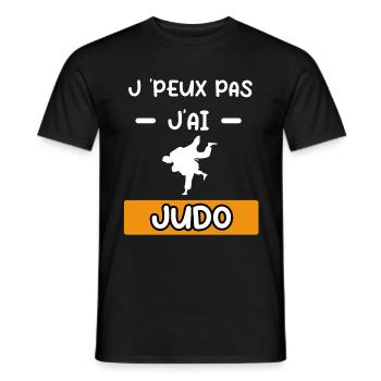 je peux pas j'ai judo judoka cadeau judo - T-shirt homme - noir - Devant - AI Model Male 178 light (178cm)