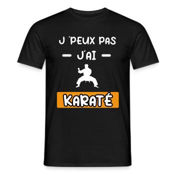 je peux pas j'ai karaté cadeau karaté - T-shirt homme - noir - Devant - AI Model Male 178 light (178cm)