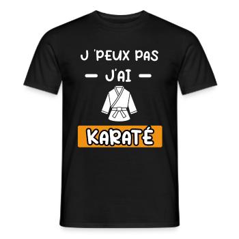 je peux pas j'ai karaté karategi cadeau karaté - T-shirt homme - noir - Devant - AI Model Male 178 light (178cm)