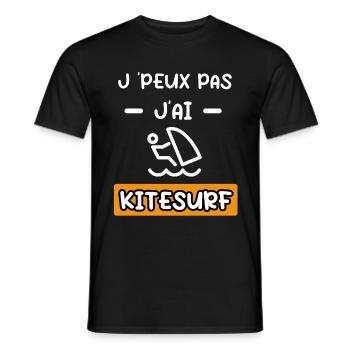 je peux pas j'ai kitesurf cadeau kitesurf - T-shirt homme - noir - Devant - AI Model Male 178 light (178cm)