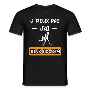 je peux pas j'ai rink hockey cadeau rink hockey - T-shirt homme - noir - Devant - AI Model Male 178 light (178cm)