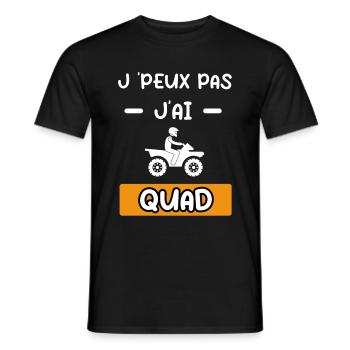 je peux pas j'ai quad cadeau quad - T-shirt homme - noir - Devant - AI Model Male 178 light (178cm)