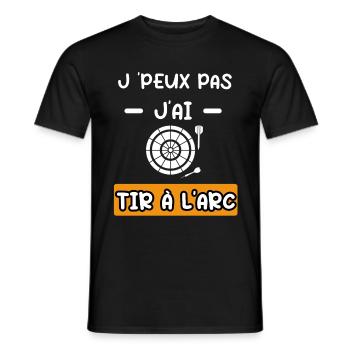 je peux pas j'ai tir à l'arc cadeau tir arc - T-shirt homme - noir - Devant - AI Model Male 178 light (178cm)