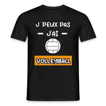 je peux pas j'ai volleyball cadeau volleyball - T-shirt homme - noir - Devant - AI Model Male 178 light (178cm)
