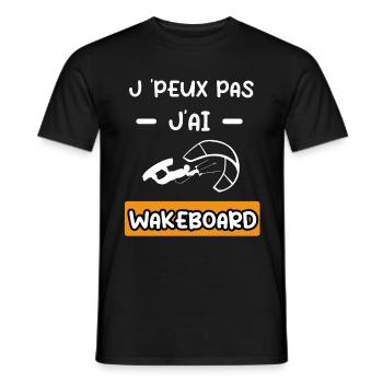 je peux pas j'ai wakeboard wind surf cadeau surf - T-shirt homme - noir - Devant - AI Model Male 178 light (178cm)