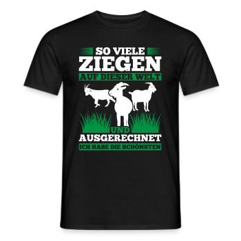 So Viele Ziegen Auf Dieser Welt Und Ausgerechnet I - Männer T-Shirt - Schwarz - Vorne - AI Model Male 178 light (178cm)