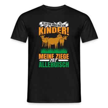 Nee Ich Habe Immer Noch Keine Kinder! Meine Ziege - Männer T-Shirt - Schwarz - Vorne - AI Model Male 178 light (178cm)