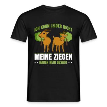 Ich Kann Lieder Nicht Meine Ziegen Haben Nein Gesa - Männer T-Shirt - Schwarz - Vorne - AI Model Male 178 light (178cm)