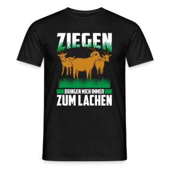 Ziegen Bringen Mich Immer Zum Lachen Geschenk - Männer T-Shirt - Schwarz - Vorne - AI Model Male 178 light (178cm)
