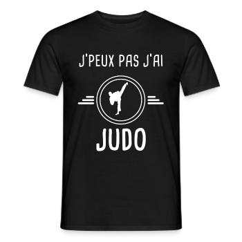 judo je peux pas j'ai judo judoka - T-shirt homme - noir - Devant - AI Model Male 178 light (178cm)