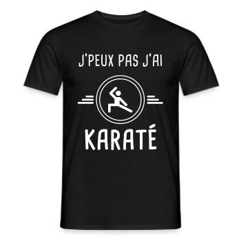 karaté je peux pas j'ai karaté sport combat - T-shirt homme - noir - Devant - AI Model Male 178 light (178cm)
