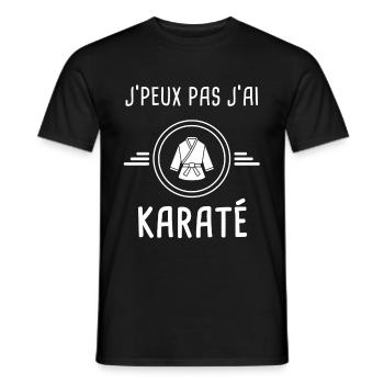 karaté je peux pas j'ai karaté karategi karatéka - T-shirt homme - noir - Devant - AI Model Male 178 light (178cm)