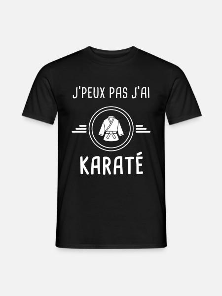 karaté je peux pas j'ai karaté karategi karatéka - T-shirt homme - noir