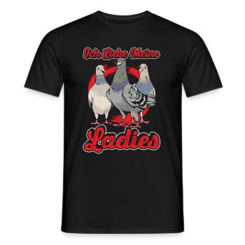 Ich Liebe Meine Ladies Tauben Geschenk - Männer T-Shirt - Schwarz - Vorne - AI Model Male 178 light (178cm)
